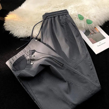 Aidase American Vibe Style Zipper Overalls Men in Spring Autumn High Street Japanese Wide-leg Fashion Trend Loose Straight Casual Pants aidase-shop